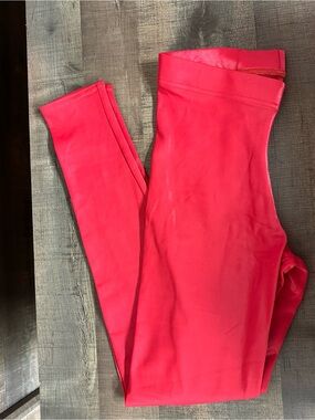 Blackmilk Red Wet Look Leggings size medium